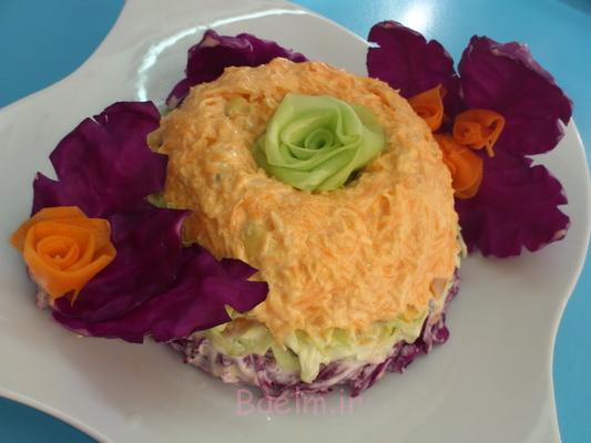 مواد لازم و طرز تهیه سالاد کلم و هویج برای 4 نفر