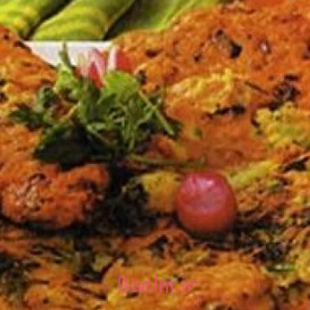 طرز پخت کوکو میگو با گشنیزو جعفری
