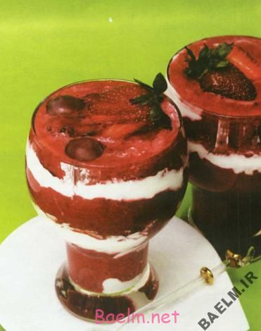 طرز تهیه دسر آلبالو