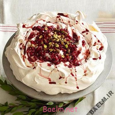 طرز تهیه دسر ایتالیایی با انار و پسته