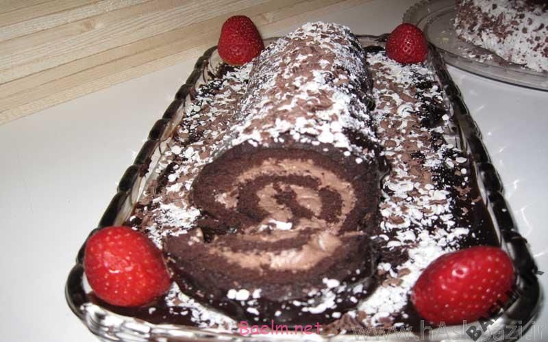 طرز تهیه رولت شکلاتی