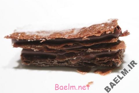 طرز تهیه شیرینی ناپلئونی شکلاتی با خمیر فیلو