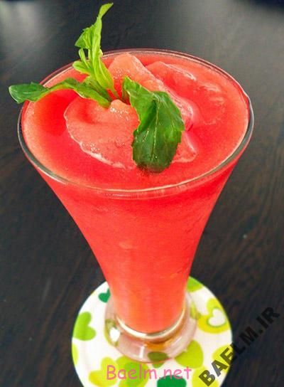 طرز تهيه نوشیدنی هندوانه و نعنا