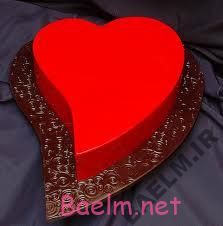 طرز تهیه کیک قلب شکل به رنگ قرمز