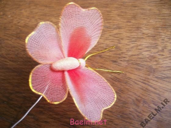 ساخت كاردستي بسيار زيبا با جوراب | پروانه جورابي