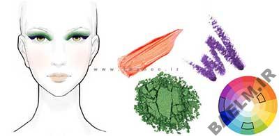 آرایش جدید,رنگ های مکمل در آرایش,میکاپ صورت