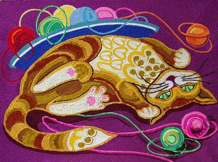 نحوه ساخت تابلو با کاموا, درست کردن تابلو با کاموا