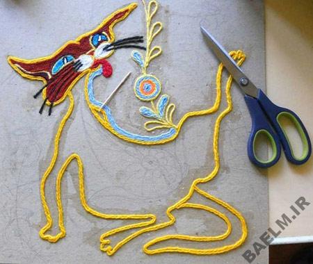 نحوه ساخت تابلو با کاموا, درست کردن تابلو با کاموا