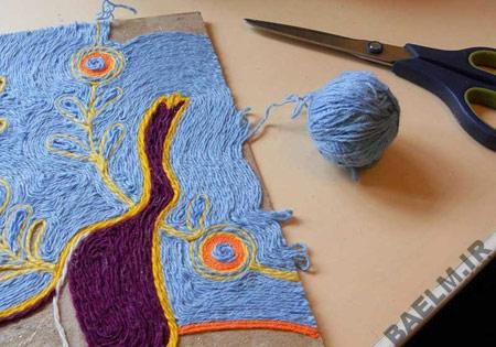 نحوه ساخت تابلو با کاموا, درست کردن تابلو با کاموا