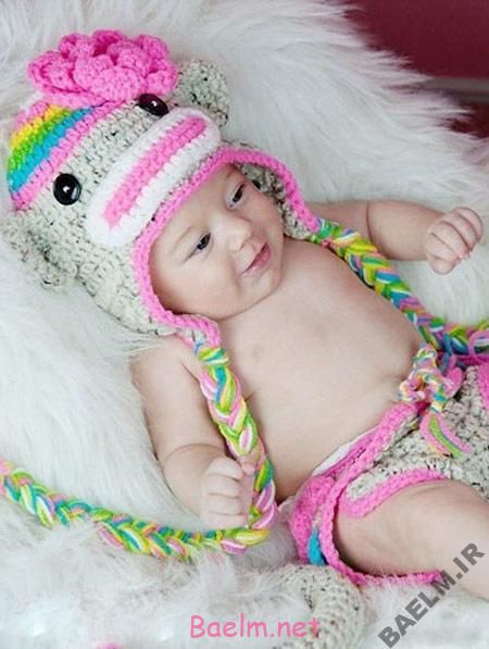 قلاب بافي | مدل هاي زيباي كلاه هاي بافتني بچه گانه و نوزاد
