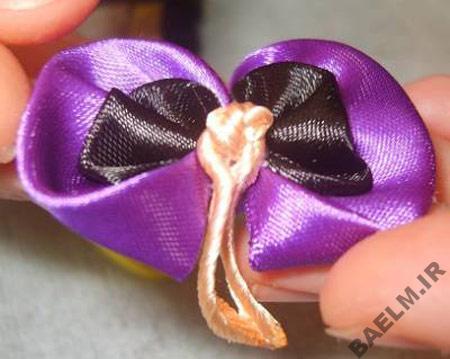 هنر خانه داری | آموزش قدم به قدم دوخت گل بنفشه روبان دوزی 99247604676509352968