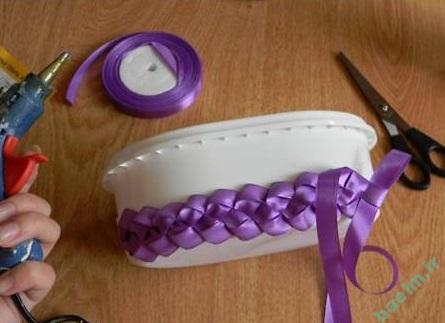 هنر در خانه | آموزش ساخت جعبه زيبا با پلاستيك بازيافتي بستني و ماست 15664843782564580370