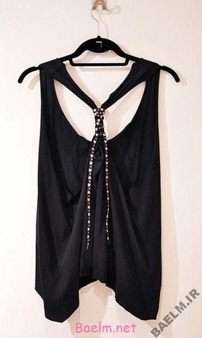 هنر خانه داری | آموزش درست کردن تاپ از تی شرتهای بزرگ