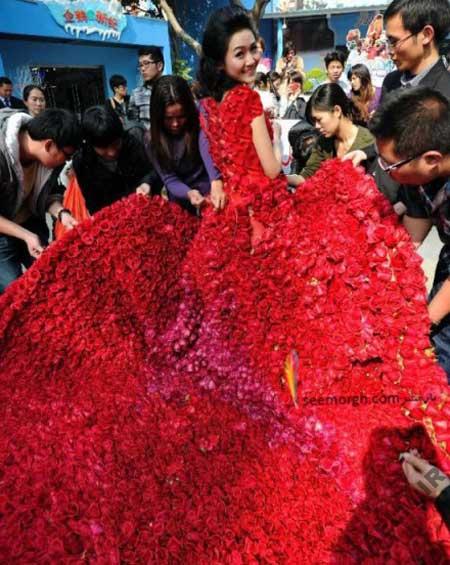 دیدنیها | تا حالا لباس عروس به این زیبایی دیدین؟ کیک