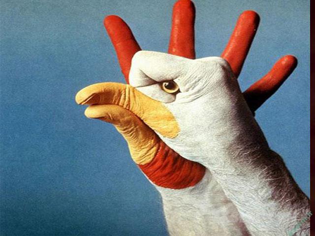 عکس | تصاویر خلق شده از حیوانات با استفاده از هنر روی دست انسان 10