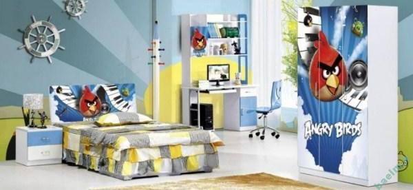 دكوراسيون اتاق كودك | ست كاغذ ديواري با روتختي اتاق خواب كودك 4