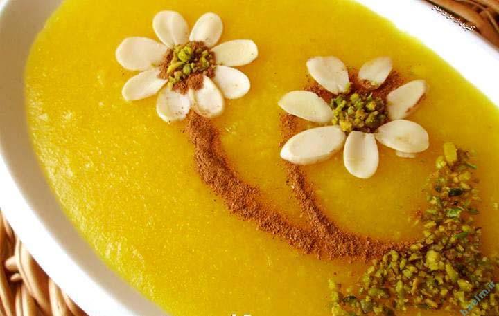 هنر خانه داري | عكس هاي تزئين شله براي سفره افطار تزیین شله زرد برای سفره افطار