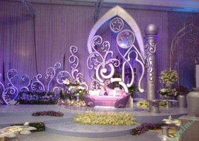 تزئینات عقد و عروسی | دیزاین تالار و جایگاه عروس و داماد 9303-4m1554