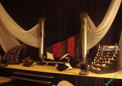 تزئینات عقد و عروسی | دیزاین تالار و جایگاه عروس و داماد 9303-4m1555