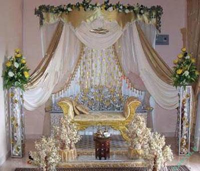 تزئینات عقد و عروسی | دیزاین تالار و جایگاه عروس و داماد 9303-4m1557