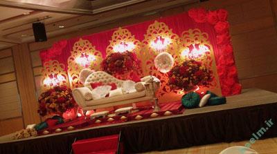 تزئینات عقد و عروسی | دیزاین تالار و جایگاه عروس و داماد 9303-4m1559