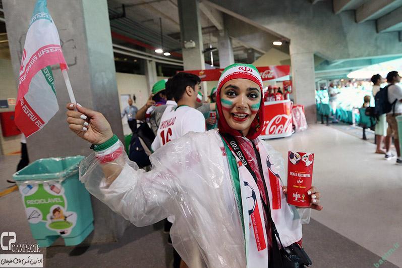 لیندا کیانی در بازی ایران و بوسنی