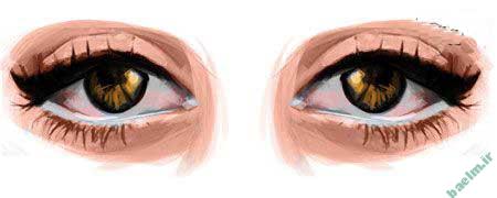 آموزش زیبایی,آرايش چشم,درشت جلوه کردن چشم‌ها