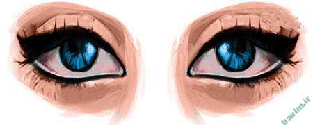 آموزش زیبایی,آرايش چشم,درشت جلوه کردن چشم‌ها