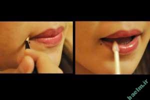 آرایش لب,برق لب, خط لب