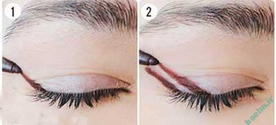 آرایش چشم,آرایش چشم قهوه ای, آرایش صورت