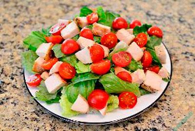 آموزش آشپزي | طرز تهيه سالاد با گوجه فرنگي كباب شده