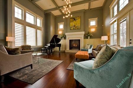 کاربرد رنگ آبی در خانه, چیدمان رنگ آبی در خانه