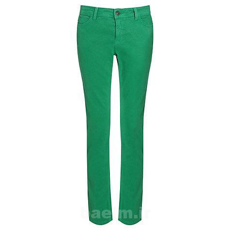 مدل شلوار جین زنانه سبز رنگ