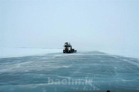 جاده یخی,جاده زمستانی Tuktoyaktuk,رودخانه جاده یخی,جاده زمستانی Tuktoyaktuk,رودخانه