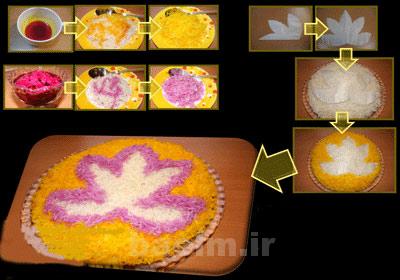 تزئینات سفره داری | آموزش تزئین پلو بسیار زیبا ( سری دوم ) + عکس