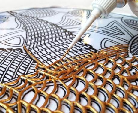 هنر در خانه | آموزش تصويري نوعي ويتراي زيبا و ساده هنر در خانه | آموزش تصويري نوعي ويتراي زيبا و ساده