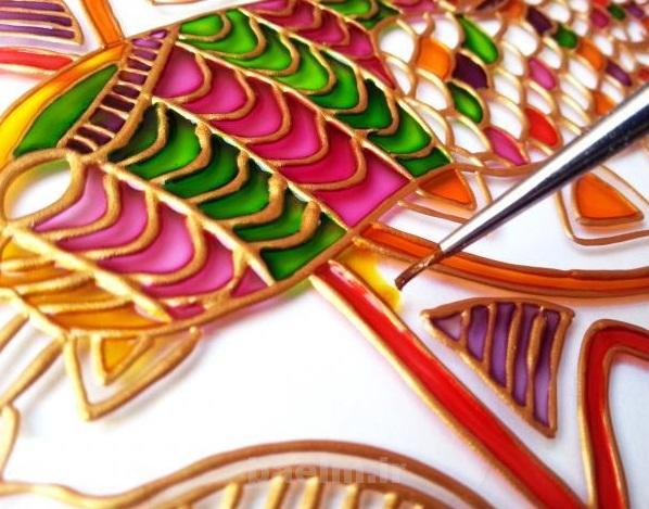 هنر در خانه | آموزش تصويري نوعي ويتراي زيبا و ساده