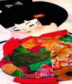 کاردستی | آموزش درست کردن تابلو به شکل یک دختر بچه ژاپنی دختر بچه ژاپنی معصوم