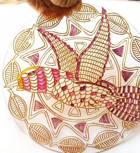 هنر در خانه | آموزش تصويري نوعي ويتراي زيبا و ساده هنر در خانه | آموزش تصويري نوعي ويتراي زيبا و ساده