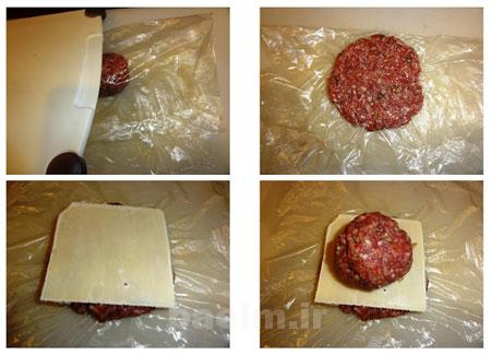 طرز تهیه چیزبرگر,طرز تهیه چیز برگر با سس