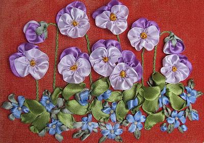 هنر | آموزش درست كردن گل بنفشه با استفاده از روبان