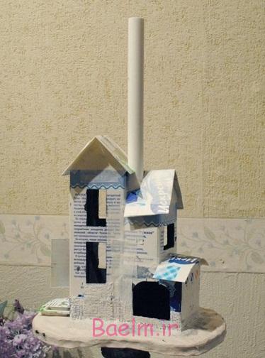 كاردستي | آموزش ساخت آباژور از قوطي خالي شير ( مواد بازيافتي )