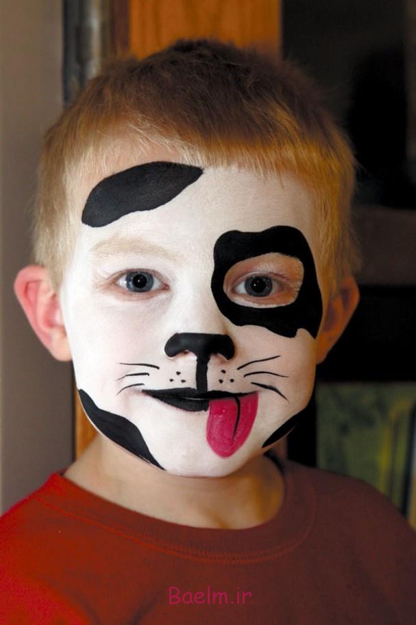 halloween makeup boys kid cute black white puppy