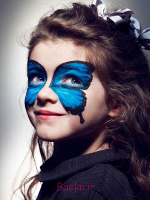 halloween makeup ideas kids girl blue butterfly