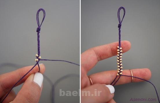 making bracelets with beads 6 آموزش ساخت دستبند با مهره