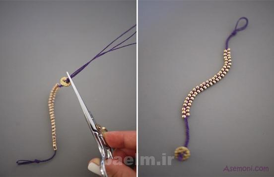 making bracelets with beads 9 آموزش ساخت دستبند با مهره