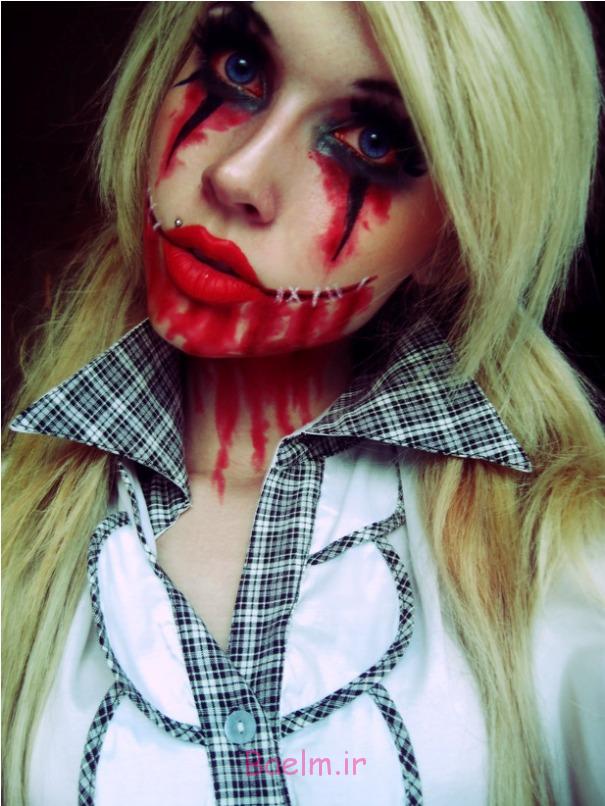 scary halloween face makeup bloody school girl scary halloween makeup bloody face school girl