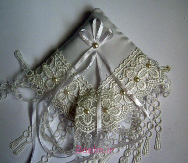 آموزش تصويري درست كردن جاحلقه عروس براي تزئين خنچه عقد