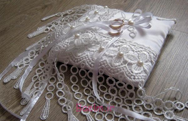 آموزش تصويري درست كردن جاحلقه عروس براي تزئين خنچه عقد