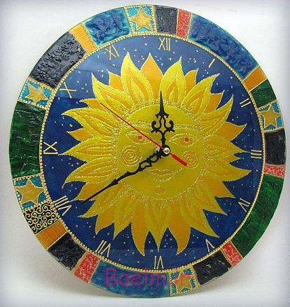 نقاشی روی شیشه | نمونه هائی از تزئین و ساخت ساعت های دیواری ( ويتراي ) نقاشی روی شیشه | نمونه هائی از تزئین و ساخت ساعت های دیواری ( ويتراي )